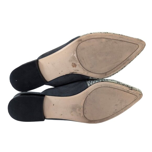 Caslon Mules Womens 6 Grey Leopard Print Slip On Career Casual Preppy Polished - Picture 8 of 9